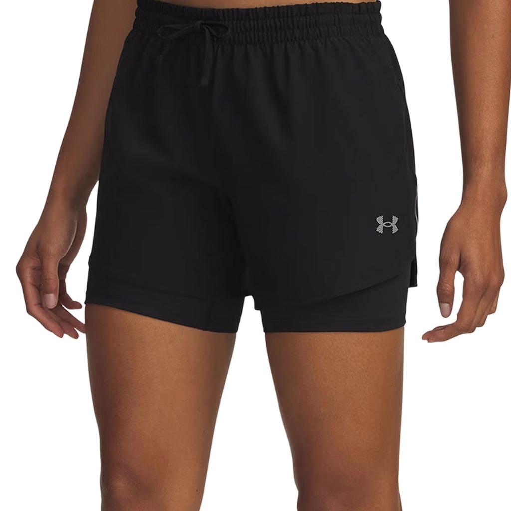 Under Armour Velociti Pro Mid-Rise Solid Lace Running Shorts Women Shorts 6010885-008