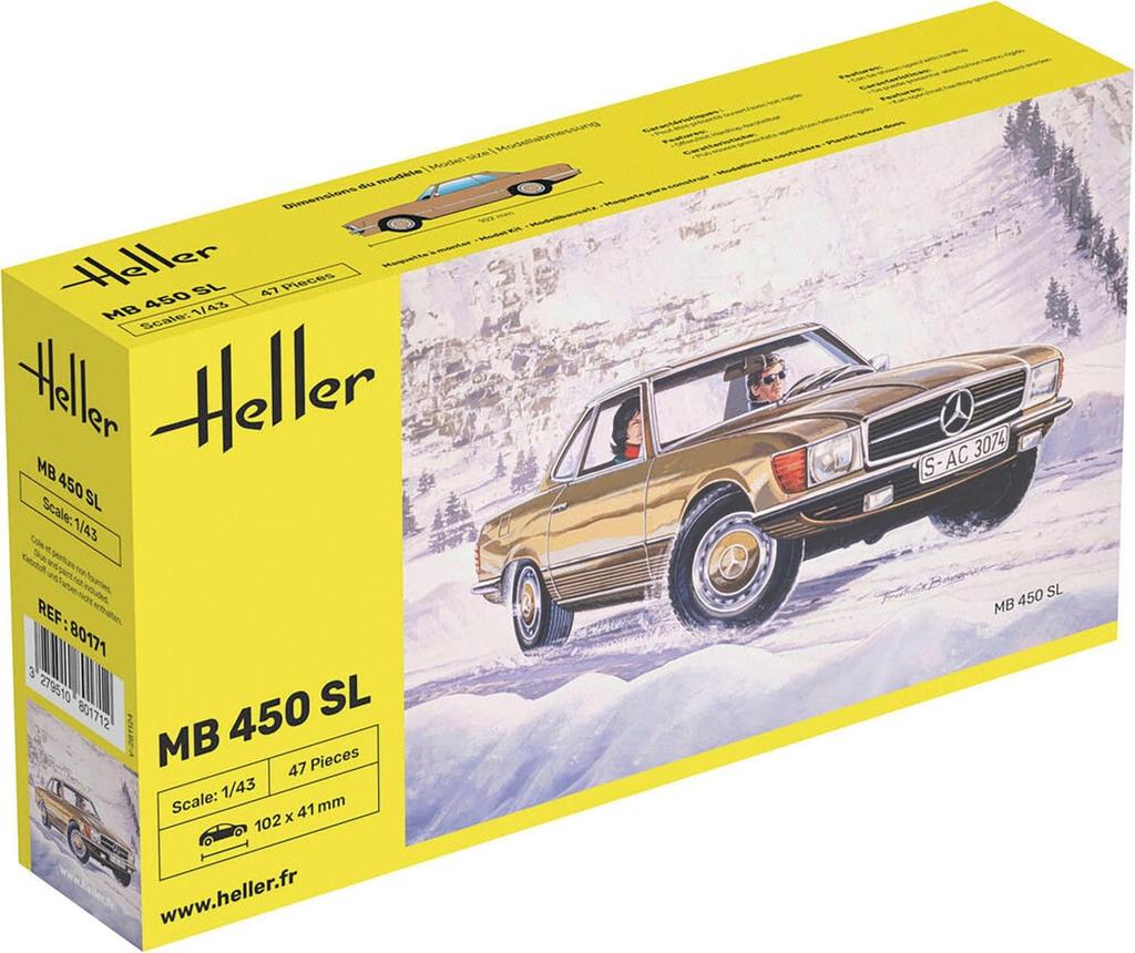 Platz Heller MB 450SL Plastic Model Kit HE80171 1/43 (Car)