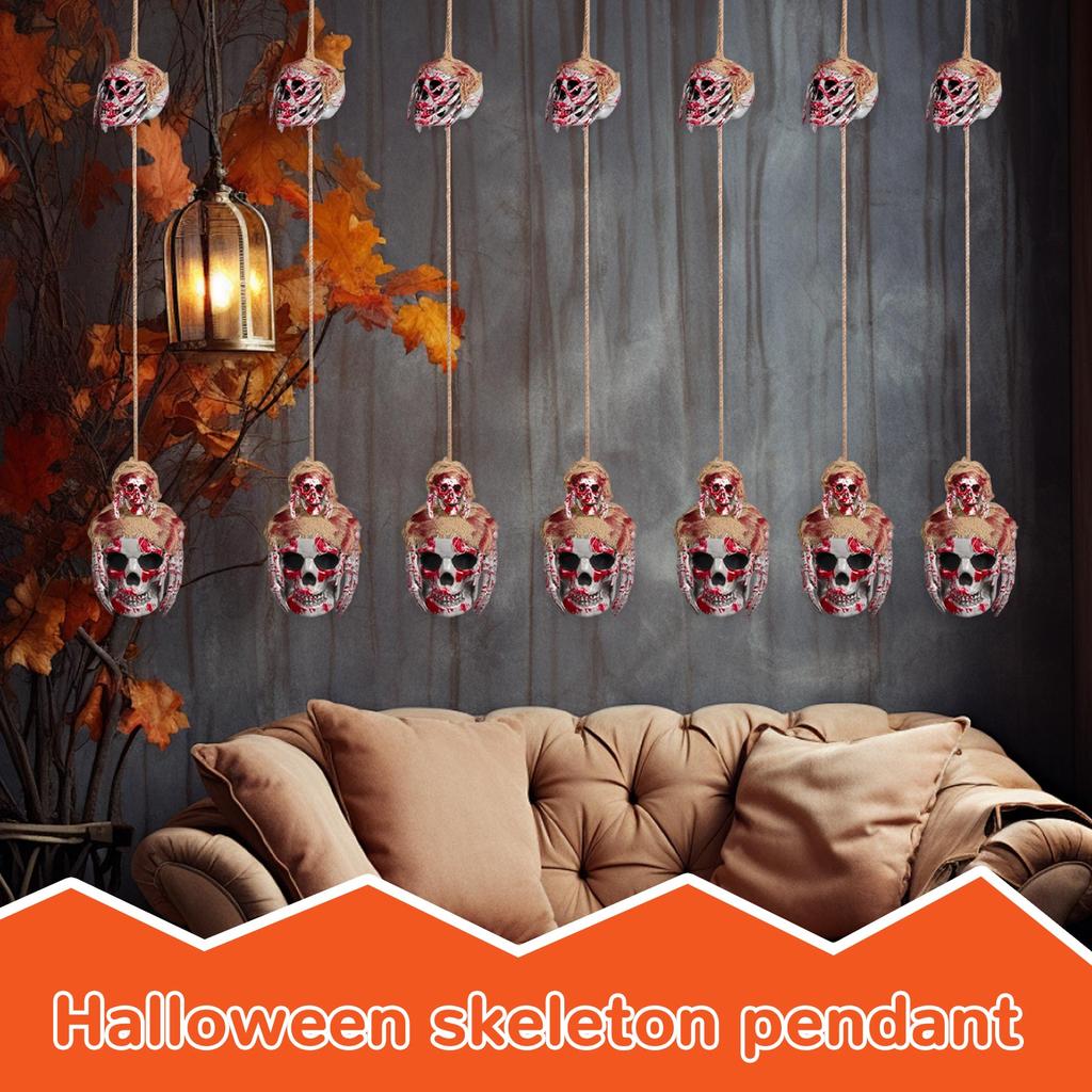 Halloween Props Hanging Specter Cranium Bleeding Hand Pendant Simulation Plastic Cranium