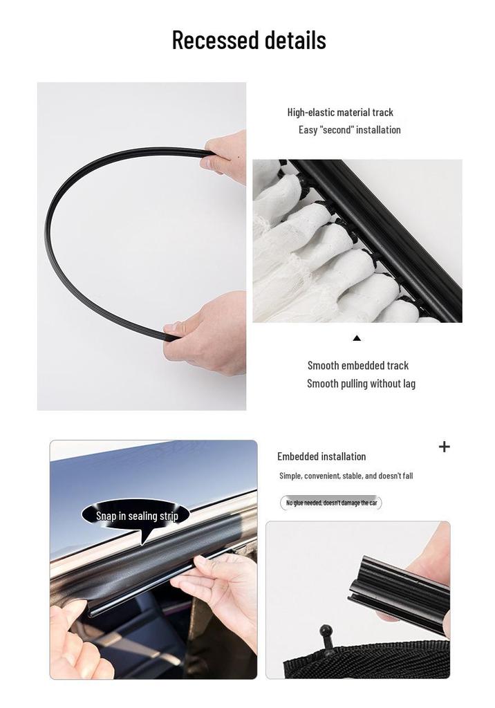 Double Layer Sunshade Curtain for Car Side Windows - Baby Sun Protection & Heat Insulation