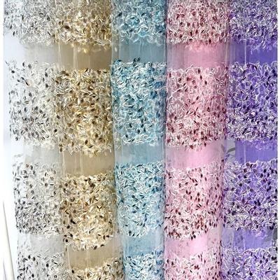 Bestickter Paillettenstoff für DIY Vertikaler Perlenstickstoff T-Tisch Kleidung Kleid Hochzeitskleider Nähstoff