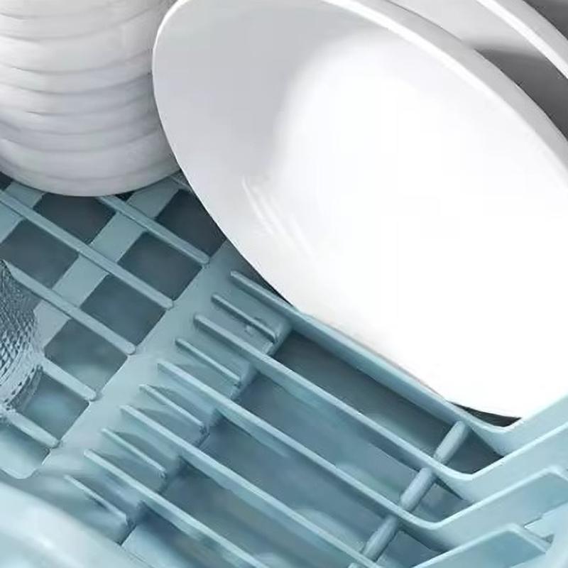 Kitchen Drainage Rack Drainer Board Countertop Utensils Plates Chopsticks Bowls Spoons Storage Dish Drying Rack