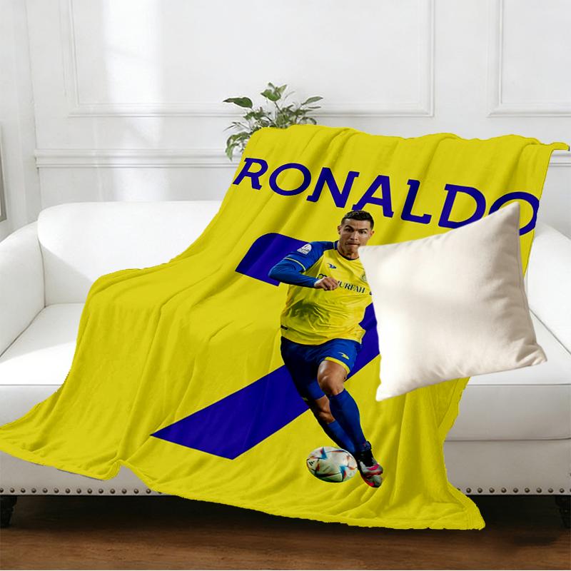 Cristiano Ronaldo Print Blanket - Soft & Comfortable, for Bedroom, Travel, Sofa, Home Decoration - Birthday Christmas Gift for Friend