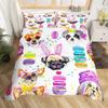 Dog Bedding Set King Full Kids Cute Cartoon French Bulldog Dogs Duvet Cover Watercolor Animal Comforter Cover Puppy Quilt Cover
