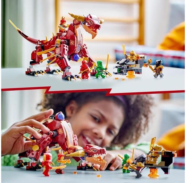 LEGO Ninjago 71793 Lava Dragon Transforming Into Fire Wave