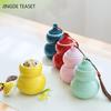 Portable Color celadon gourd tea caddy sealed storage tank travel Tea Boxes Ceramic tea tin containers coffee canister Candy jar