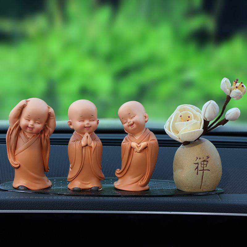 The  Ping An Little Monk Peaceful Little Monk Car Interior Decoration Buddha Zen Monastery Car Accories Str Relief M Driver S