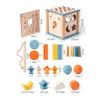 Wooden Activity Cube with Shape Sorter FineMotor Educational Center Early Learning