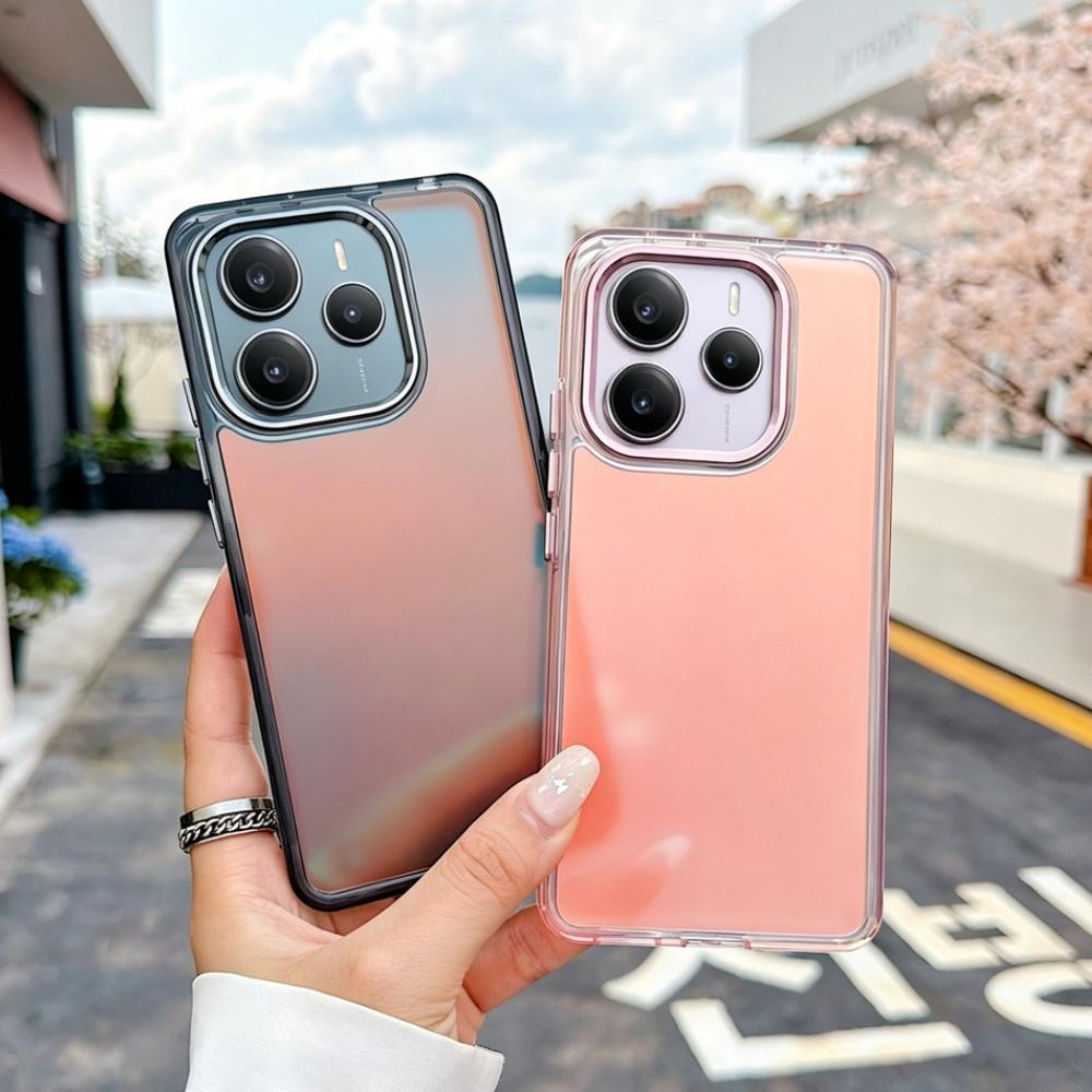 KEYSION Fashion Laser Gradient Colorful Phone Case for Redmi Note 14 4G 5G TPU+PC Shockproof Back Cover for Redmi Note 14