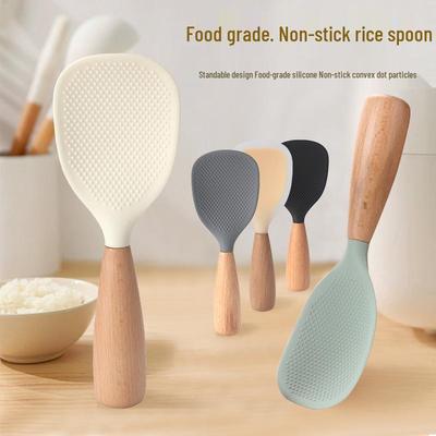 Keli Silicone Non-Stick Rice Spoon: Food-Grade, Dishwasher Safe, Ideal for Electric Rice Cookers