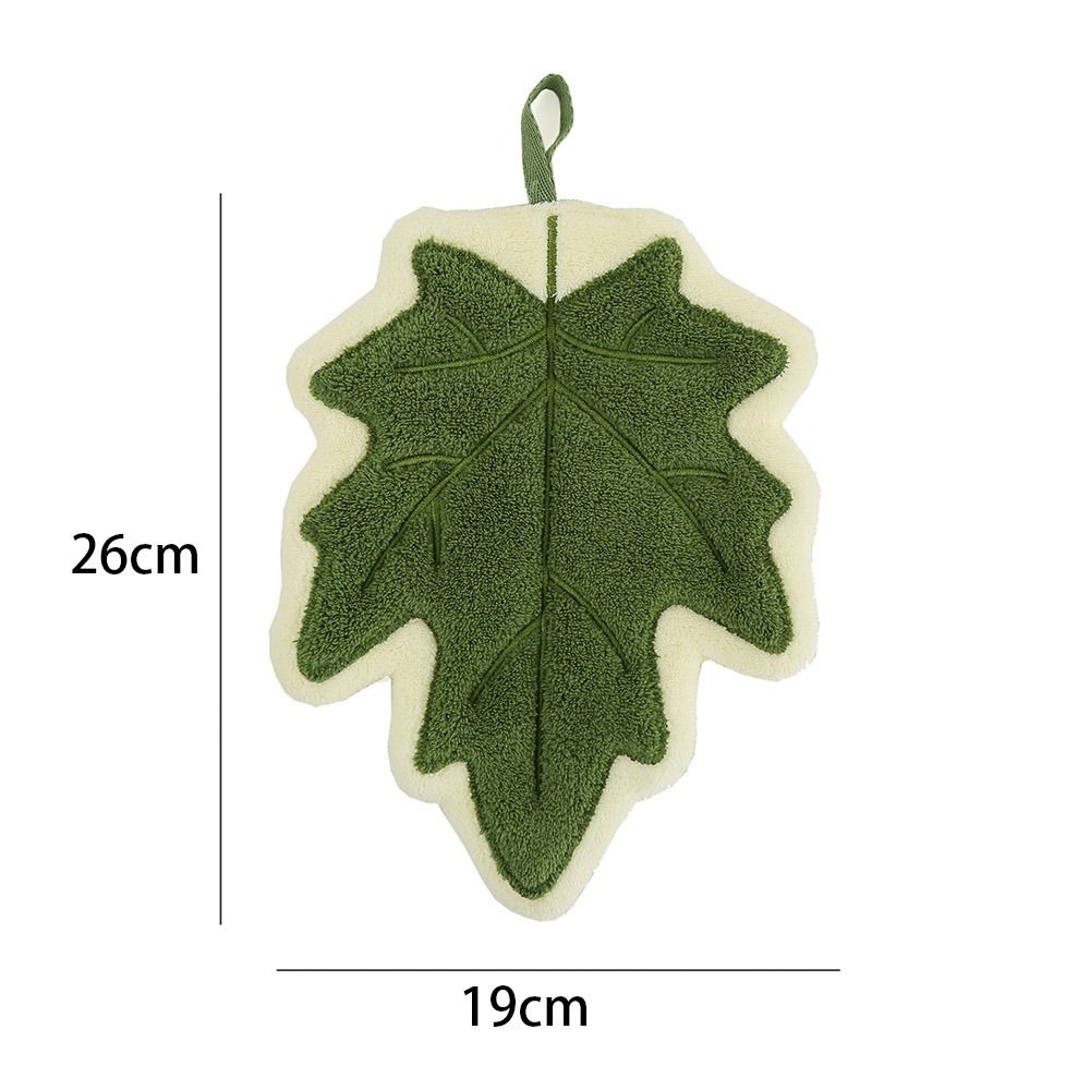Cartoon Leaf Hand Towel Absorb Water Bathroom Kerchief New Hand Wipe Kitchen
