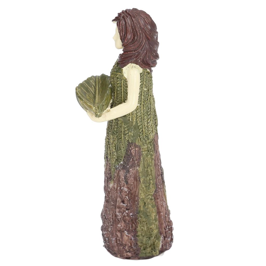 Fairy Statue Bird Feeder Resin Attractive Beautiful Goddess Statuary Bird Feeder for Outdoor