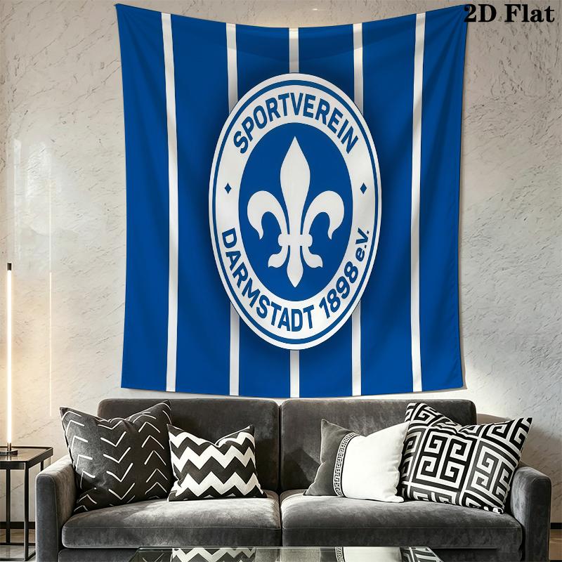 SV Darmstadt 98 Wall Tapestry Aesthetic Wall Hanging Printed Fabric Blanket Decorative Tapestries for Bedroom Living Room Home Decor