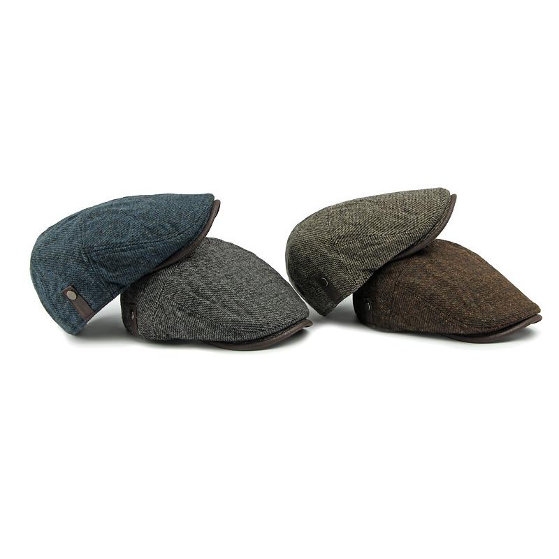 Woolen Hat Women's Autumn Winter Beret British Painter Hat Forward Hat Men's Cotton Hat Peaked Cap