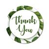 Darling Souvenir Personalized Floral Border Elegant 1.6 Inches Round Thank You Stickers DIY-45