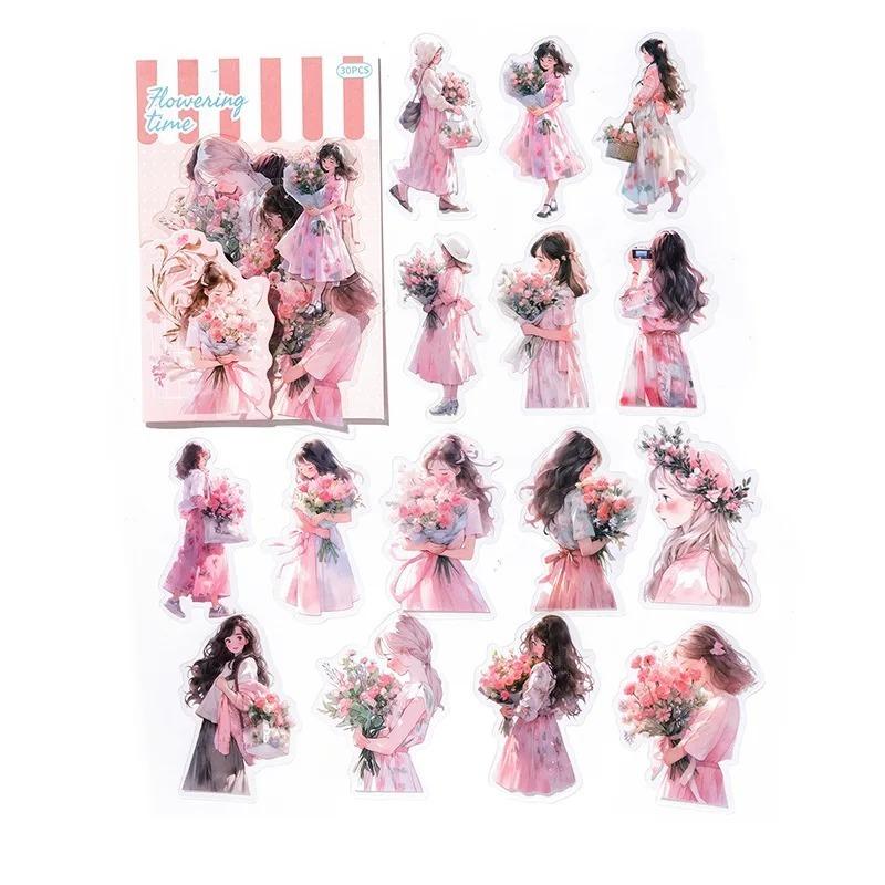 30pcs/1lot Kawaii Stationery Stickers A Tender Half Life Junk Journaling Decorative Mobile Scrapbooking for Stickers Scrapbook