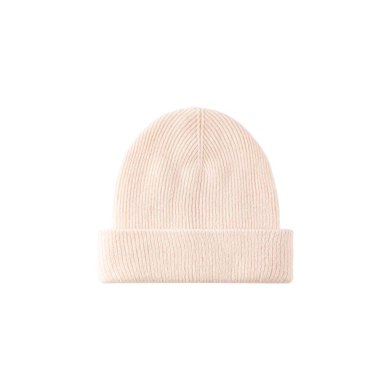 Premium Korean-Style Women's 100% Wool Knit Hat, Thickened for Warmth, Perfect for Autumn and Winter