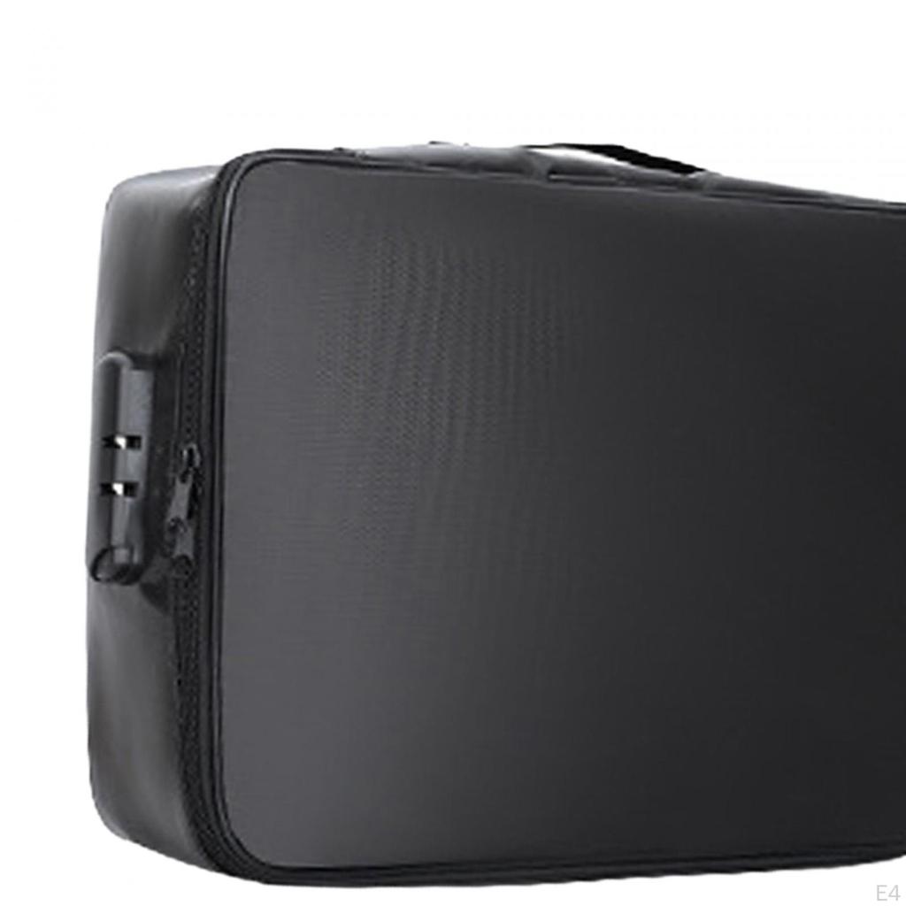 Compact Document Holder with Secure Zipper Closure - Ideal for Office and Travel