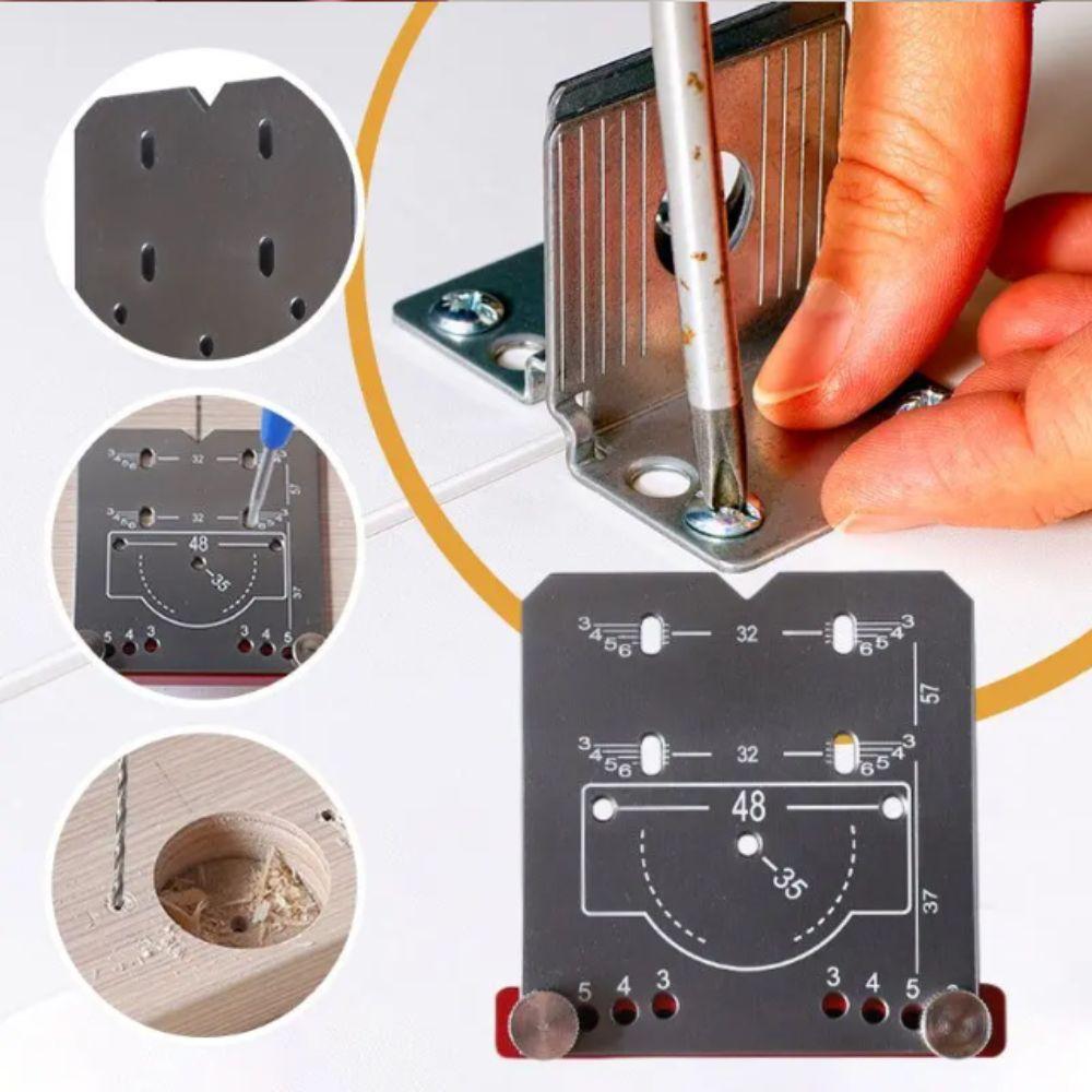 Aluminium Zinc Zinc Alloy Concealed Hinge Hole Template Perfect Hole Puncher Drill Guide Locator  Woodworking