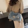 Denim Women's Bag 2025 New Trendy Shoulder Bag Large Capacity Tote Bag Class Commuter Messenger Chain Bag