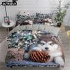 Lovely White Dogs Bedding Set Animal Fashion 3D Print Comforter Luxury Queen King Single Size Duvet Cover Set Home Textile Decor