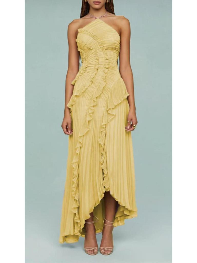 2025 Bezrękawnikowa nieregularna koronkowa sukienka z rozcięciem: Damska Moda Letnia z Wyższej Półki