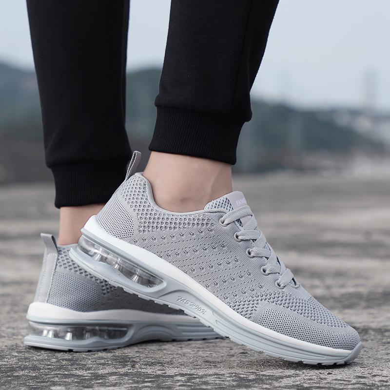 Unisex Sneakers Casual Sports Shoes Knitted Air-cushion Shoes Large Size Running Shoes for Men and Women