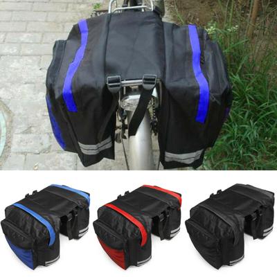 Bicycle Rear Rack Pannier Waterproof Oxford Cloth Saddle Bag Cycling Accessories for Mountain Bike Commute