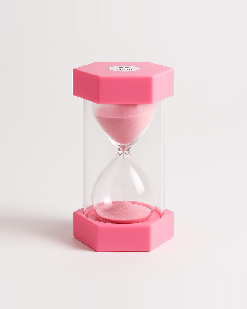 15 Minuten sechseckige Sanduhr Sanduhr Timer Sanduhr für Home Decor Geburtstagsgeschenk Rosa