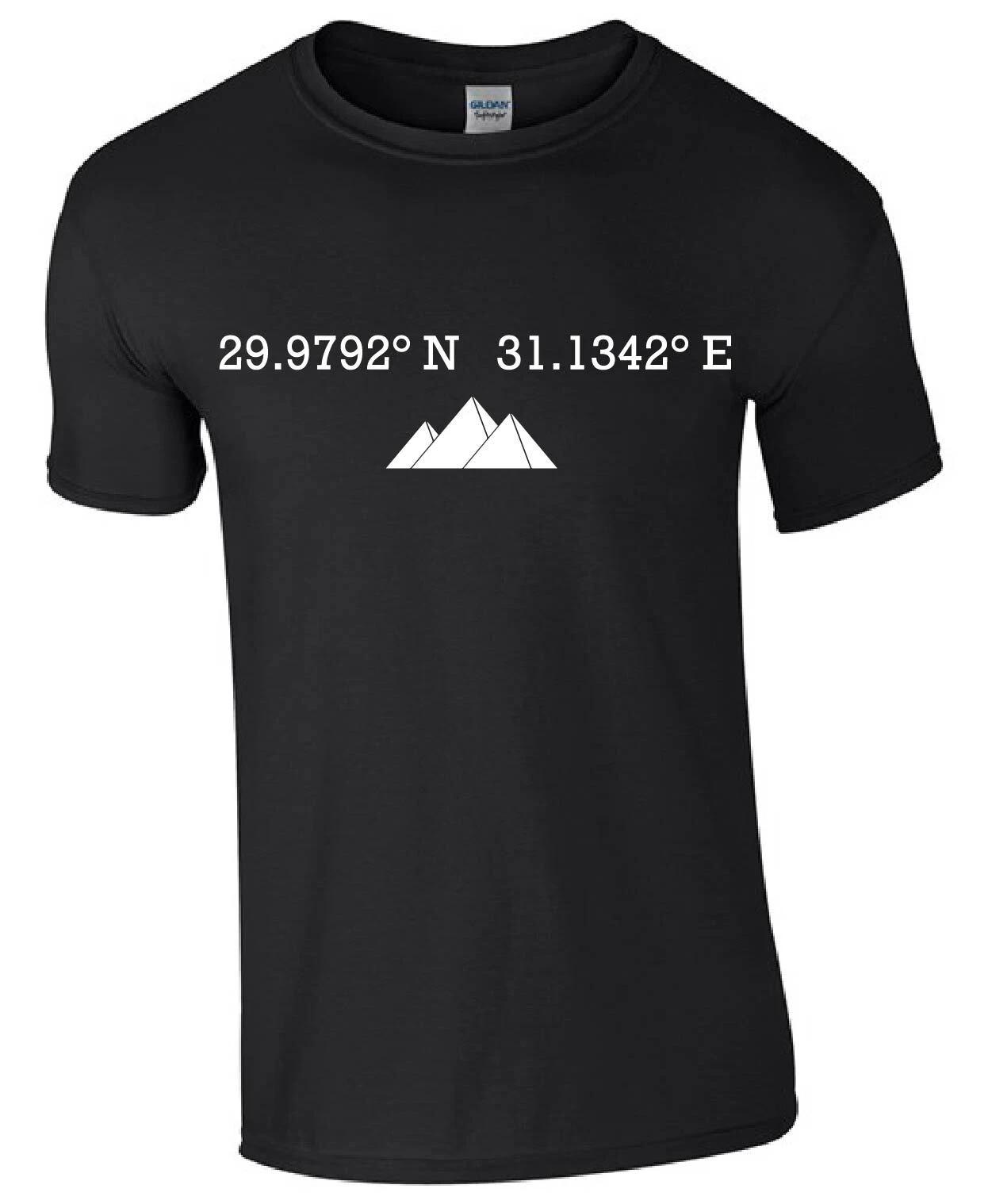 Great Pyramid Coordinates UFO Ufology Unisex kids/adults Top T-shirt 2XL