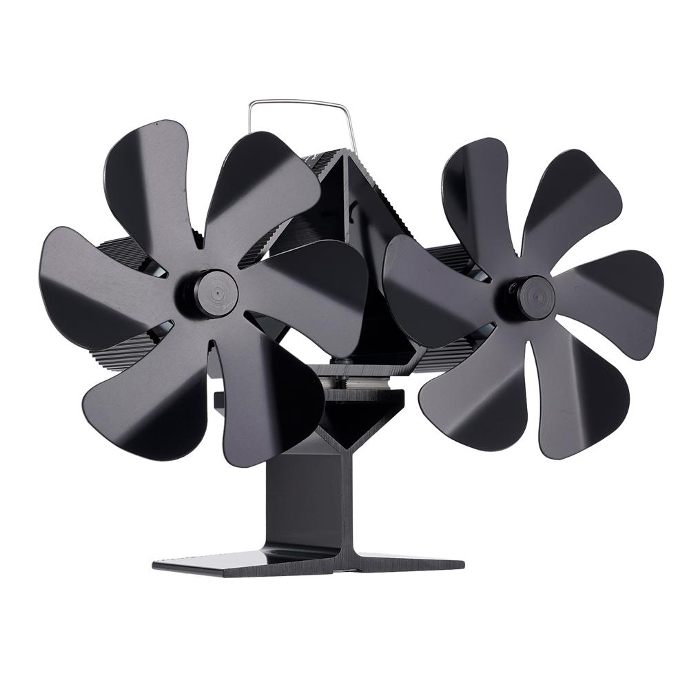 12 Blades Heat Powered Stove Fan Wood Burning Stove Fan for Log Burning Silent Energy Saving Fireplace Fan with Overheat Protect