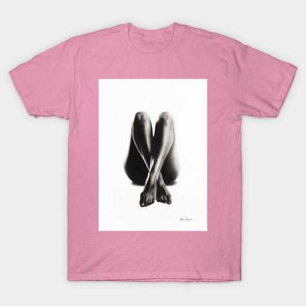 T Shirt Women Nude Woman Charcoal Study 44 Harajuku Print Kawaii Tshirt Summer Short Sleeve Female T-Shirt Top Tee