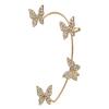 Chic Left Ear Butterfly Ear Cuff For Women Gold Alloy Plating Accessory Fashion