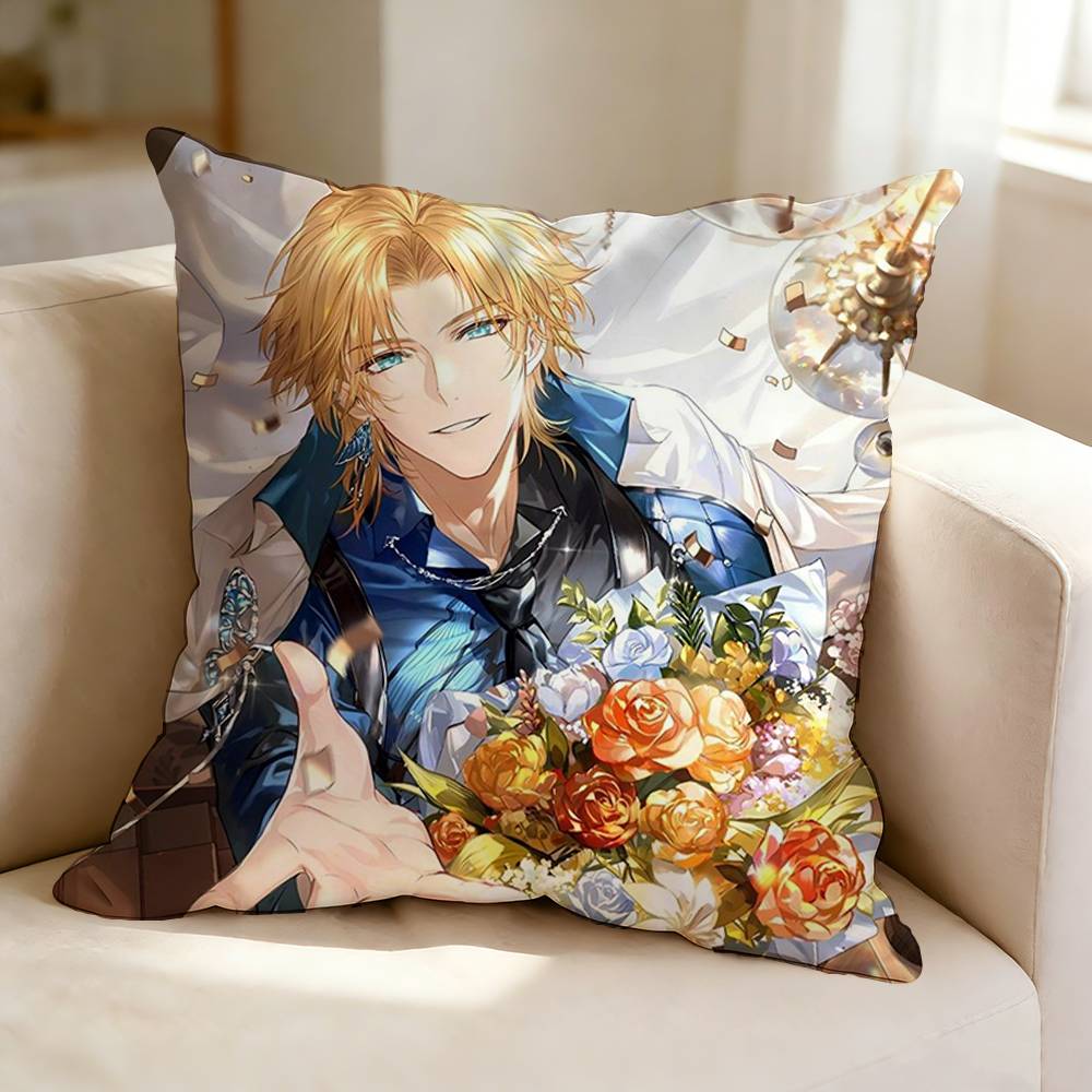 Romance Mobile Game FFor All Time  Pillow Case Square DoubleSided Sofa Cushion Cover Bedroom Bedside Pillow