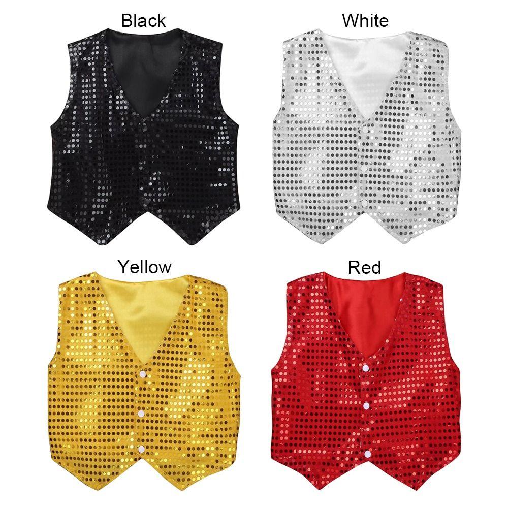 Dressy Look Sequined Vests Sequined Design Dance Costume Hip-hop Style Performance Suit  Jazz Dance