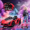 Auto Elettrica per Bambini 12V Auto per Bambini con Telecomando 2.4G, 2 Motori, Veicolo per Bambini con Clacson, LED, Musica, Veicolo Elettrico per Bambini 3-5 Anni, Rosso