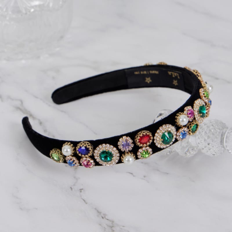 LALA Velvet Pearl Gem Hairband
