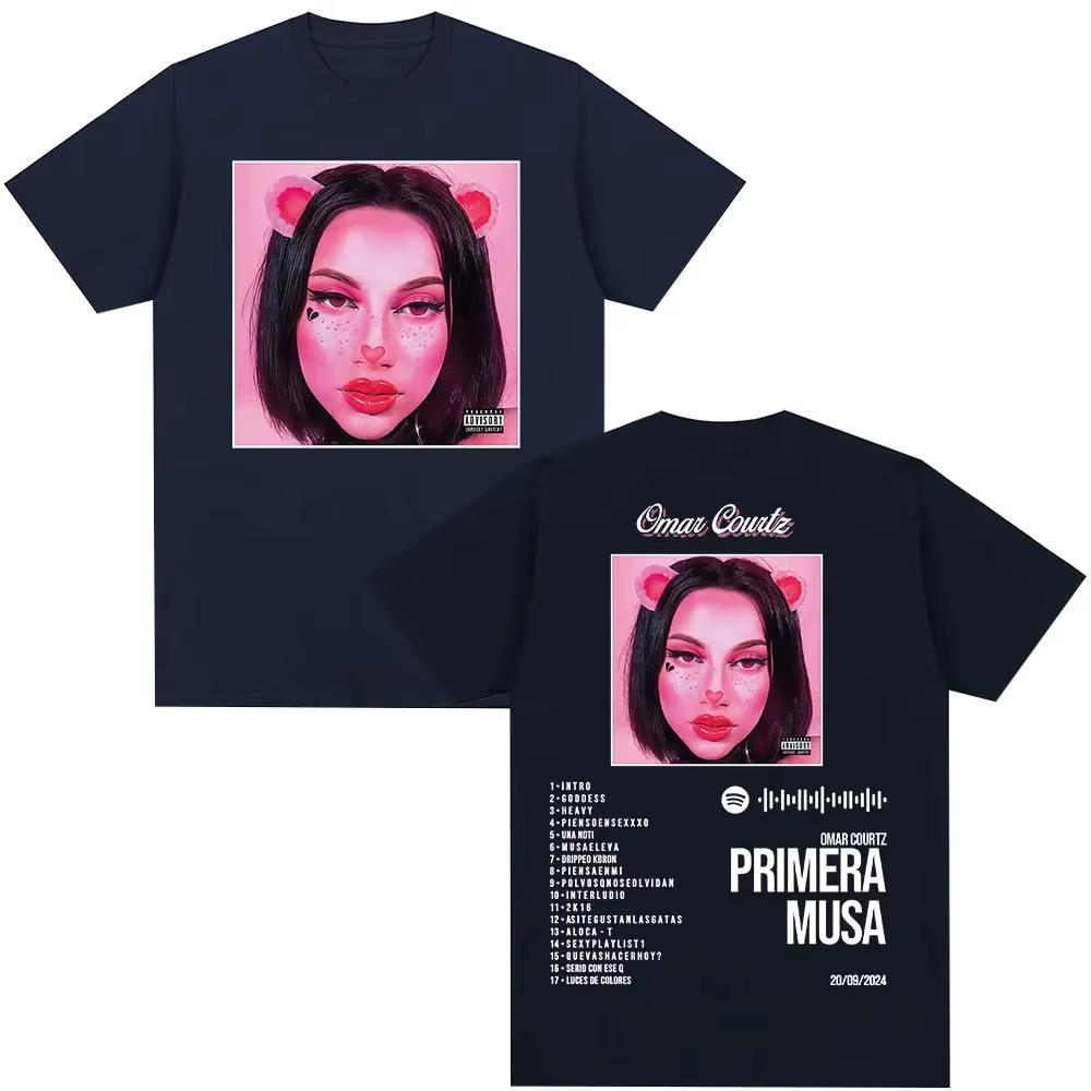 Lateinamerikanische Hip-Hop-Fans T-Shirt im Album-Stil für Männer und Frauen Mode Retro Lässig Baumwolle Kurzarm Musik Trendsetter Rap-Kultur