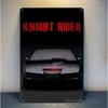 Letrero Metálico Retro Knight Rider Arte de Pared 20x30cm Póster de Aluminio