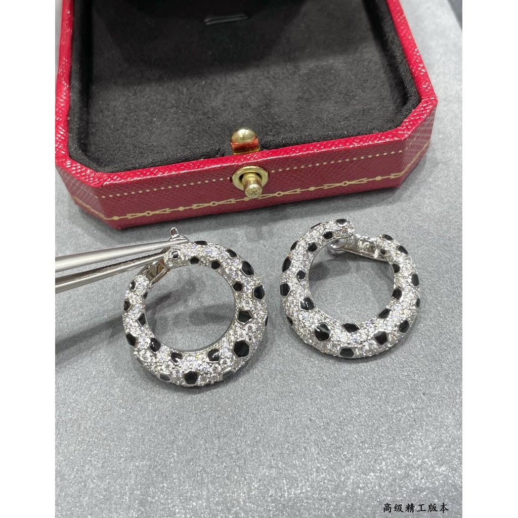 Leopard Spotted Earrings Women Can Wear, Adding Rivet Elements Fashionable and Exquisite High-end Customized Electroplating 18k Gold