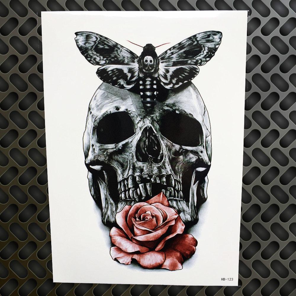 1PC Design Sexy Mask Temporary Tattoo Sticker Men Black Body Art Arm Waterproof