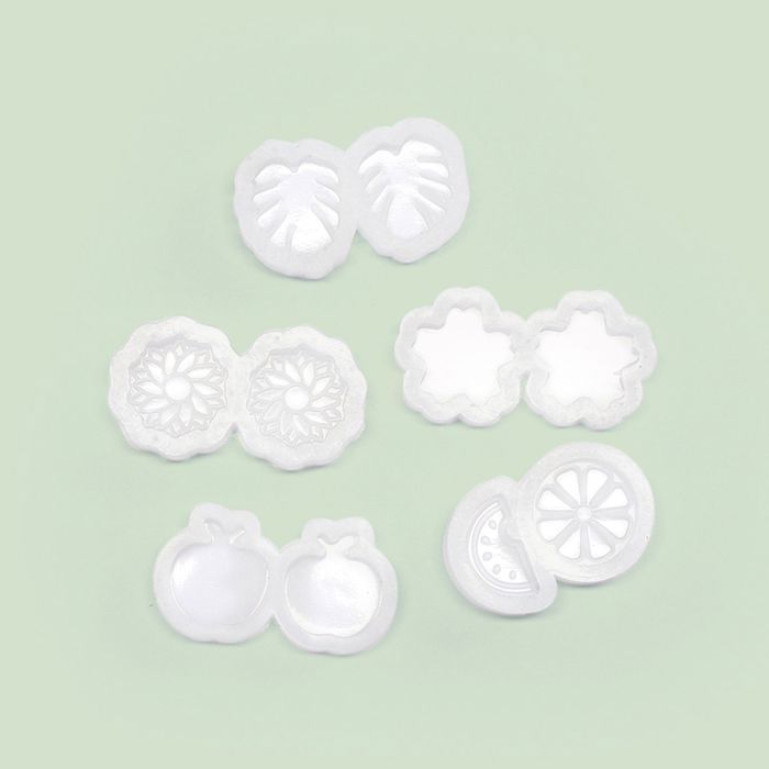 Moules en silicone pour bijoux - GRAINE CREATIVE - 5 mini moules - Multicolore - Réutilisables - 35x20x5mm