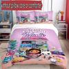 3pcs Duvet Cover Set (1*Duvet Cover + 2*Pillowcase, Without Core), Custom Name Gabby's Dollhouse Pattern Bedding Set, Home Bedroom Decor Gift