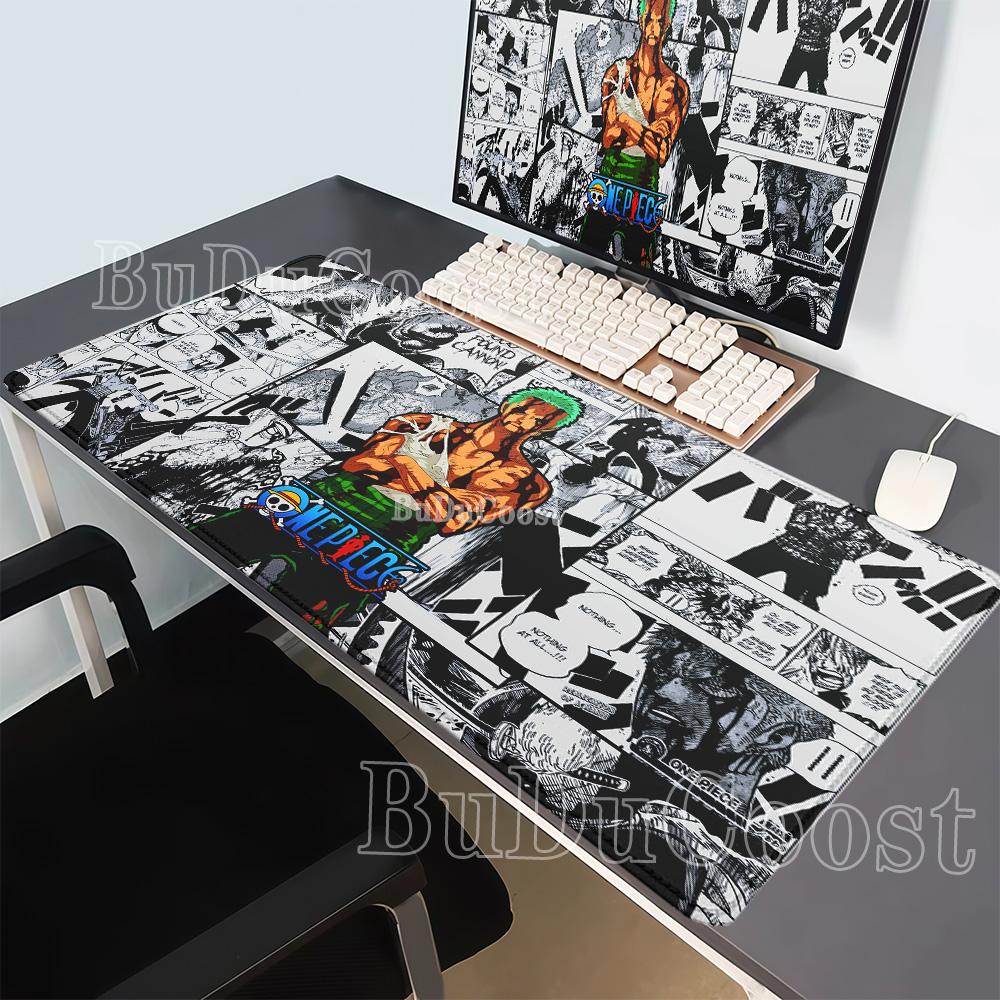 Anime Mouse Pad Roronoa Zoro One Piece Computer HD printing Gaming Mousepad PC Keyboard Carpet Non-Slip Office esports Desk Mat