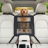 Elastic Car Pet Safety Net Adjustable Breathable Rear Seat Protective Railing Visible Mesh Bag Car Seat Storage Net