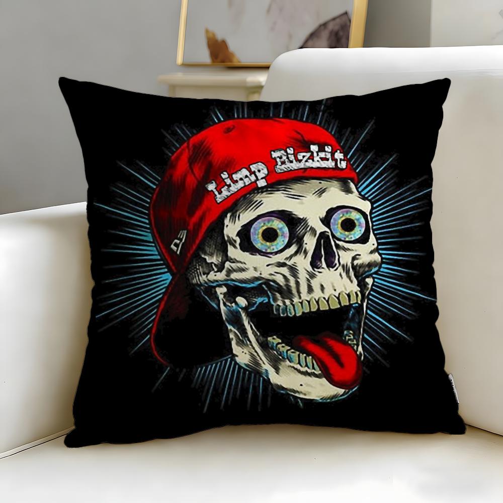 Classic Band Limp Bizkit Cushion Cover Soft  EasyWash Pillow Case  Versatile for Couch Bed Travel and Office