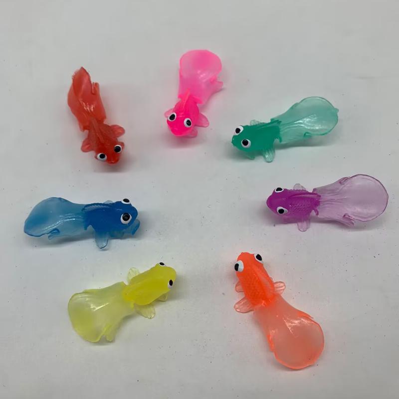Colorful Simulation Goldfish Model Soft Rubber Gold Fish Small Goldfish Kids Toy Plastic Goldfish Gift Toys For Kids