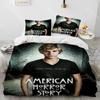 Süßes Evan Peters Film TV Schauspieler Bettdecke Bettwäsche-Set, Bettbezug Bett-Set Steppdeckenbezug Kissenbezug, King Queen Size Bettwäsche-Set