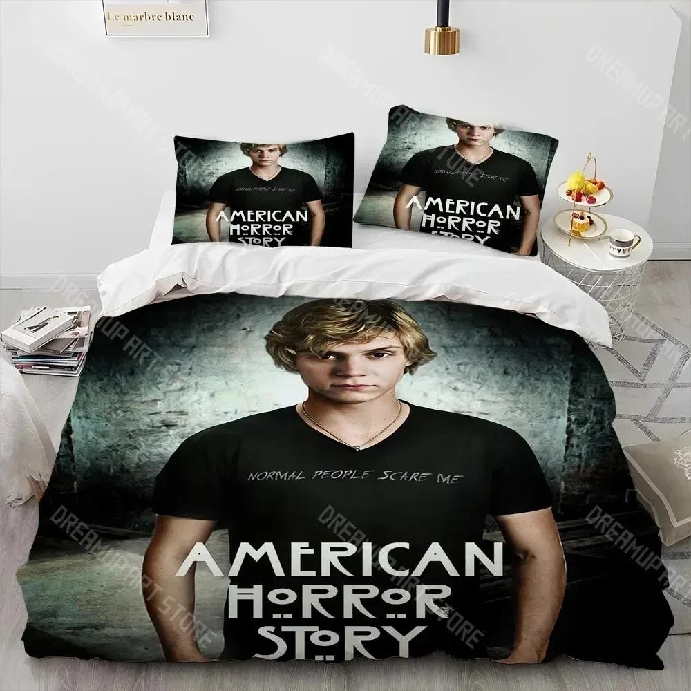 Süßes Evan Peters Film TV Schauspieler Bettdecke Bettwäsche-Set, Bettbezug Bett-Set Steppdeckenbezug Kissenbezug, King Queen Size Bettwäsche-Set