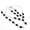 Natural Black Onyx Gemstone Handmade 925 Sterling Silver Gift Jewelry Set h9w77